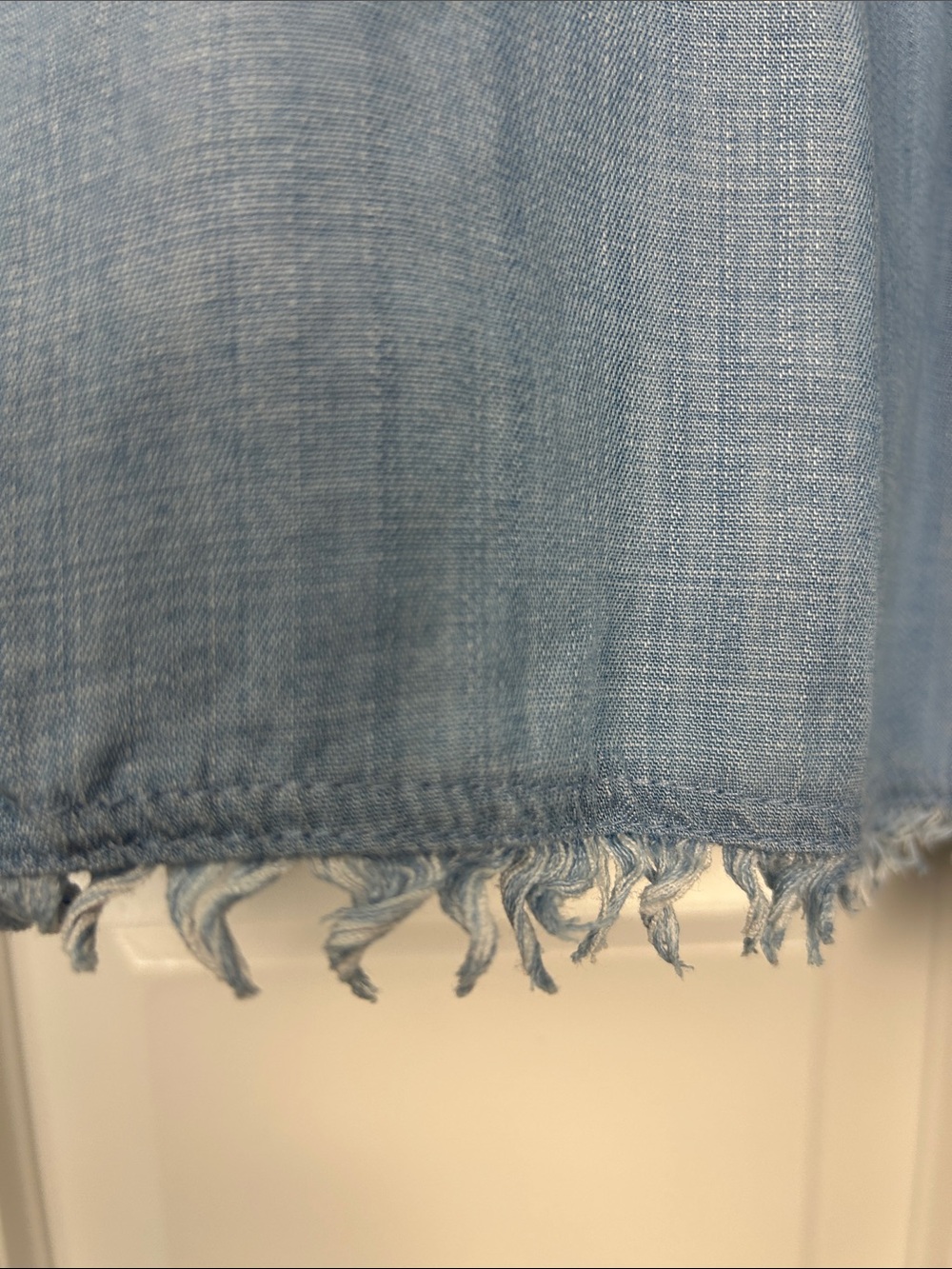 Tommy Bahama Light Blue Frayed V-Neck Dress - Picture 4 of 6
